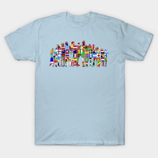 Art Borders Boy Child Chromatic Cooperation T-Shirt